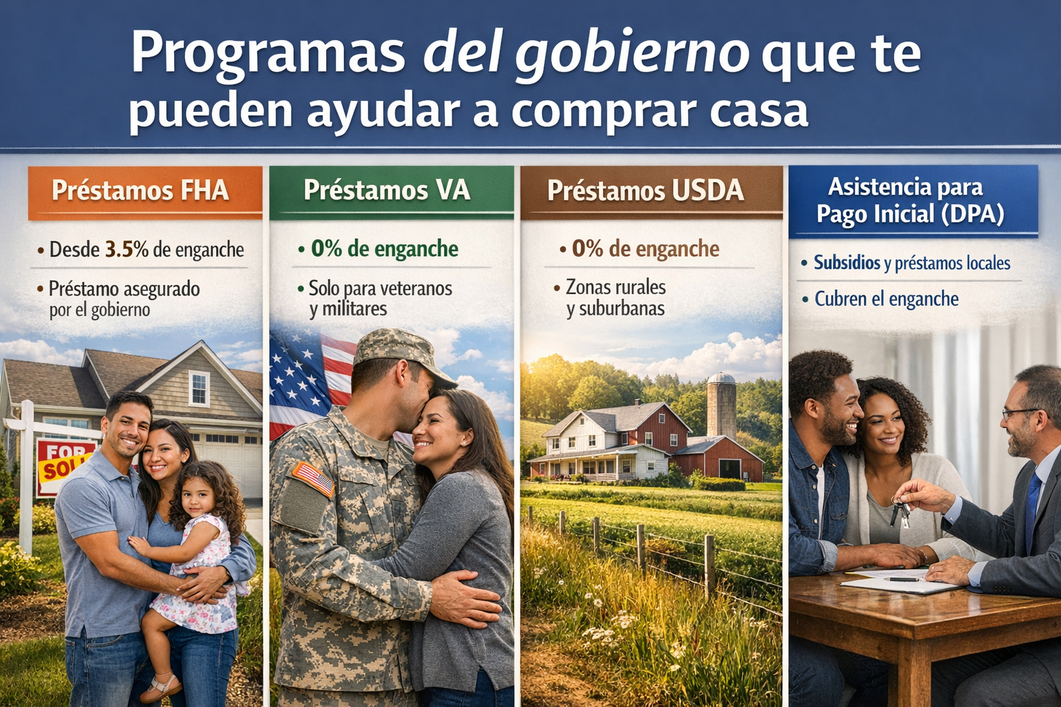 Programas de ayuda para comprar casa en EEUU