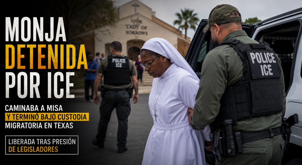 ¿Cómo ocurrió el caso de la monja detenida por ICE?, ICE nun arrest in Texas Leticia Ugboaja